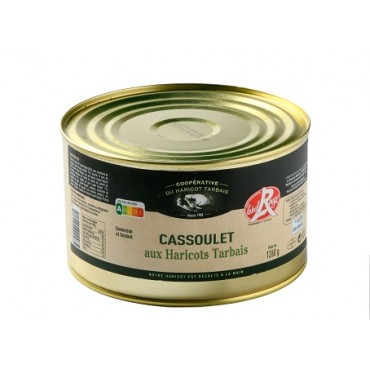 Boite Cassoulet aux Haricots Tarbais Label Rouge 1260g Noir