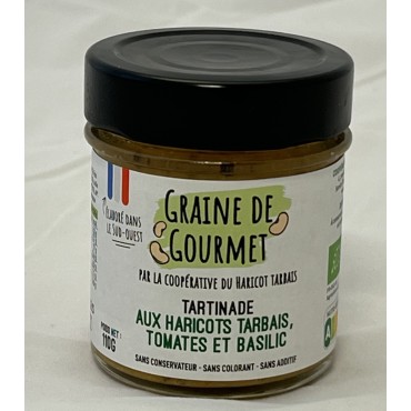 Graine de Gourmet - Tartinade aux Haricots Tarbais, Tomates et Basilic Bio