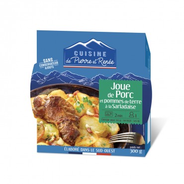 Cuisine de Pierre & Renée  - Joue de Porc et pommes de terre à la Sarladaise - 300g