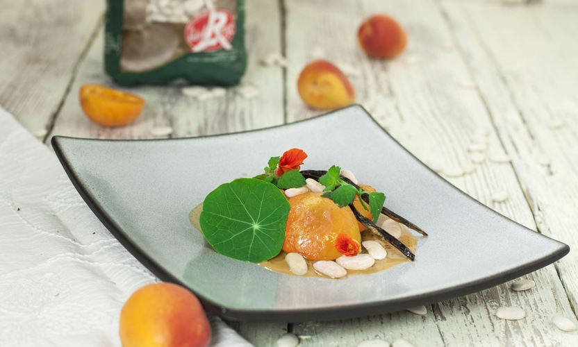Abricots rôtis au caramel de Haricots Tarbais