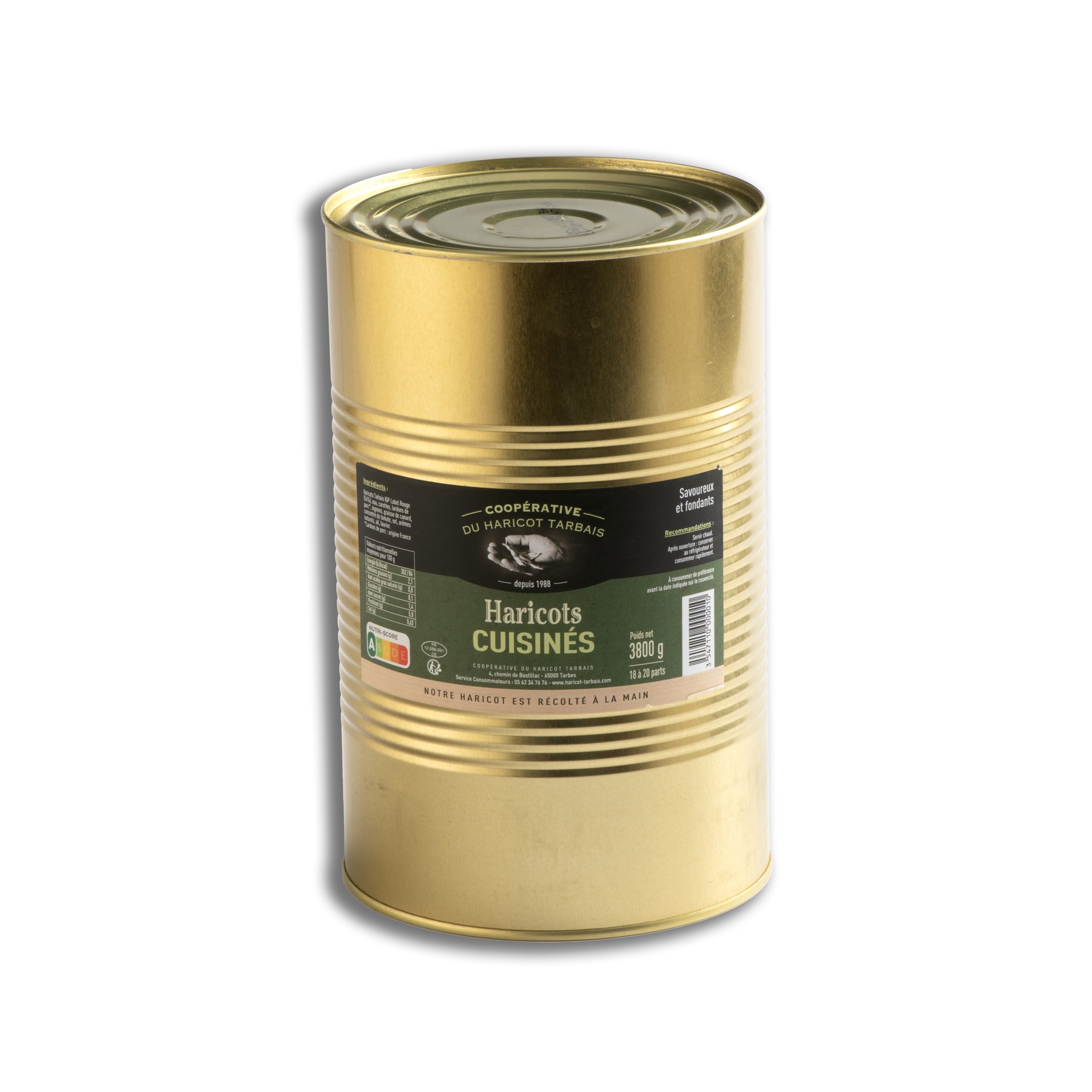 Bocal Haricots Tarbais cuisinés 3,8kg