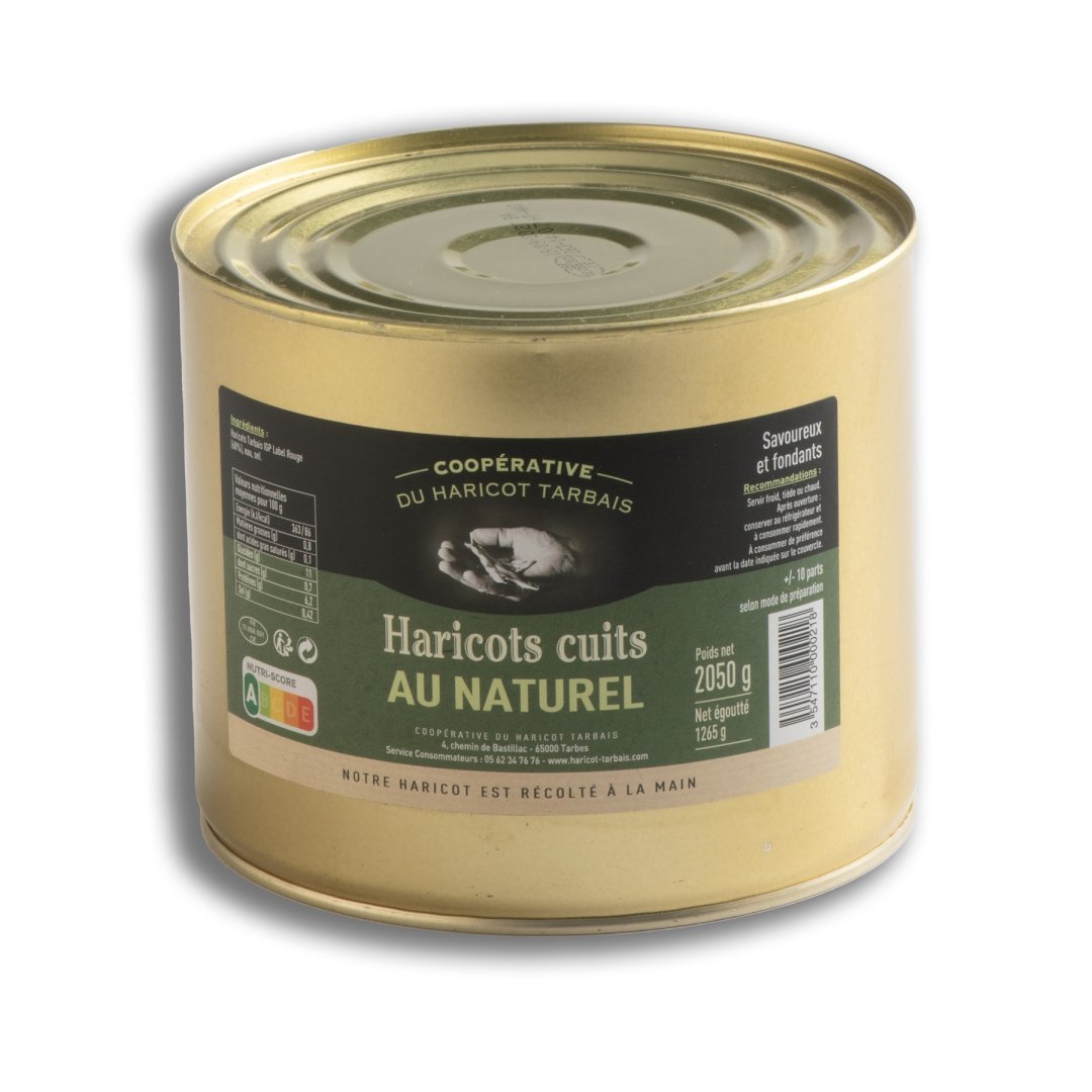 Bocal Haricots Tarbais cuits au naturel 2,05kg