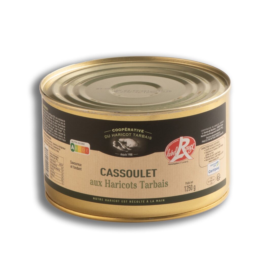 Bocal Cassoulet aux Haricots Tarbais et au confit de canard 1,250kg
