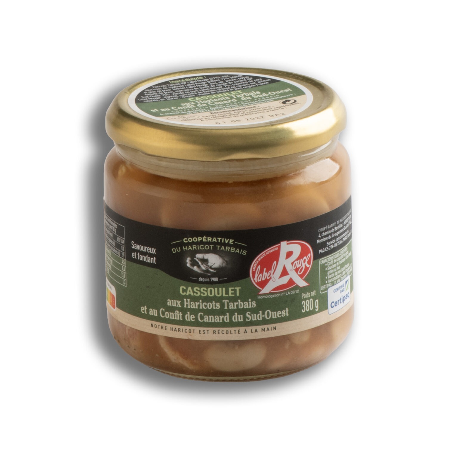 Bocal Cassoulet aux Haricots Tarbais et au confit de canard 380gr
