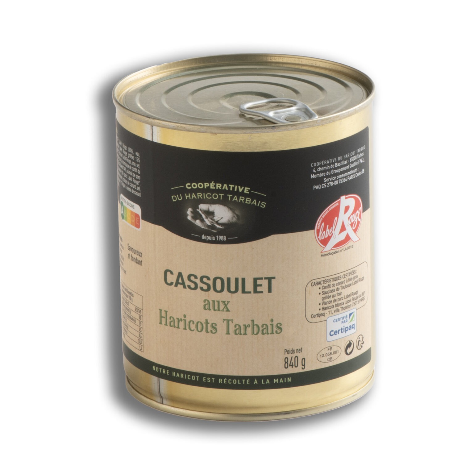 Bocal Cassoulet aux Haricots Tarbais et au confit de canard 840gr