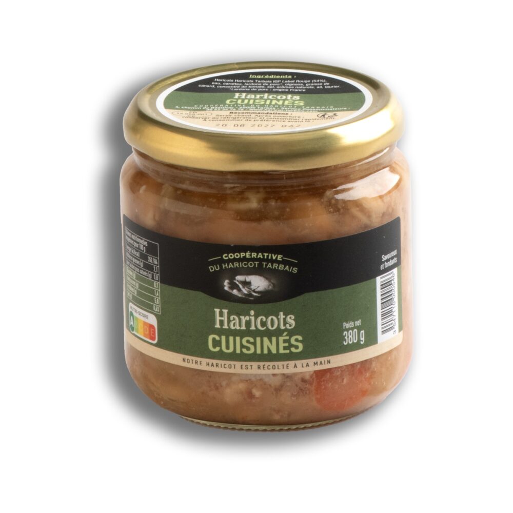 Bocal Haricots Tarbais cuisinés 380gr