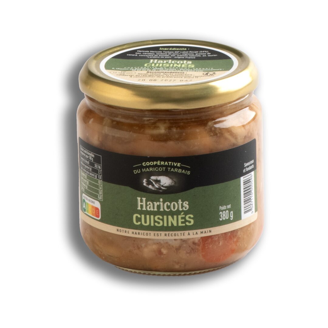 Bocal Haricots Tarbais cuisinés 380gr