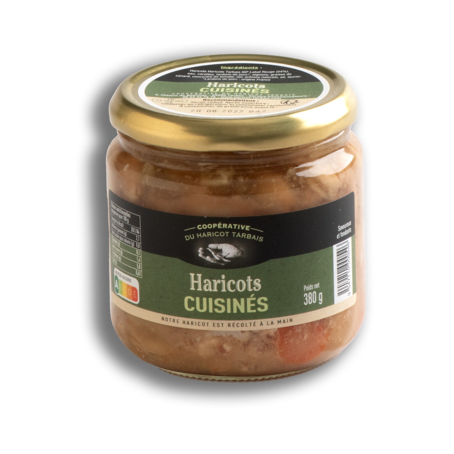 Bocal Haricots Tarbais cuisinés 380gr