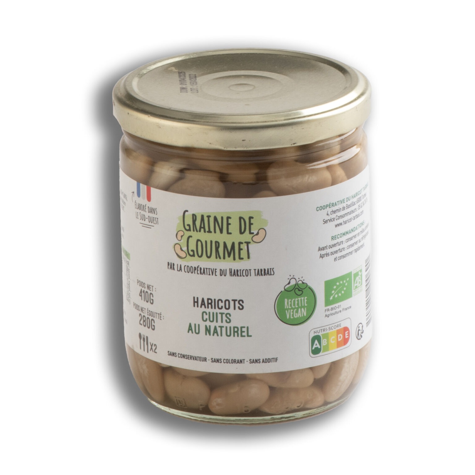 Haricots Bio cuits au naturel